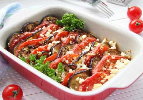 Gratin de Tomates et Aubergines ww