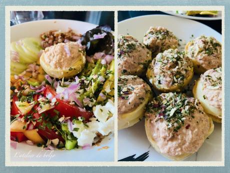 Poke bowl au graines de sarrasin (kasha) et artichaut farci