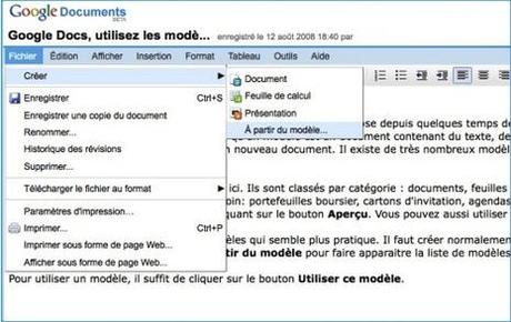 Google Docs, des modèles pour gagner du temps