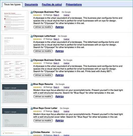 Google Docs, des modèles pour gagner du temps