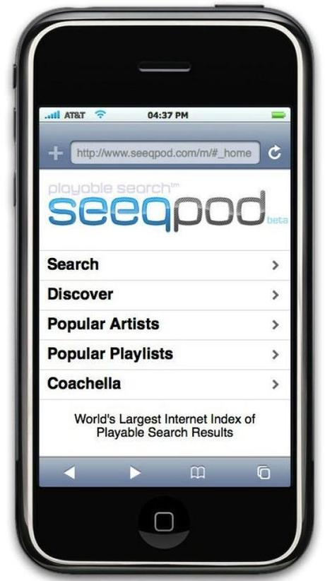 Seeqpod iPhone, trouvez et téléchargez plein de MP3 Seeqpod iPhone, trouvez et téléchargez plein de MP3