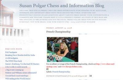 Le championnat de France d'échecs sur le blog de Susan Polgar