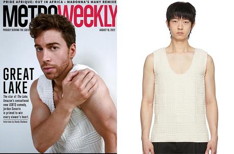 STYLE : Jordan Gavaris’s jacquard tank top