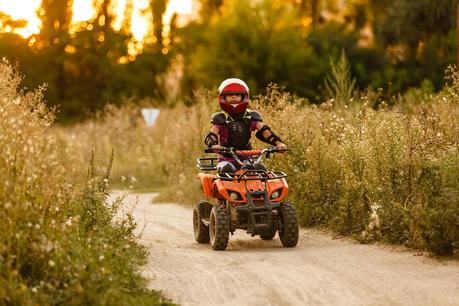quad enfant, apprentissage, sécurité