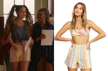 HIGH SCHOOL MUSICAL : THE MUSICAL : THE SERIES : Gina’s striped shorts in S3E05