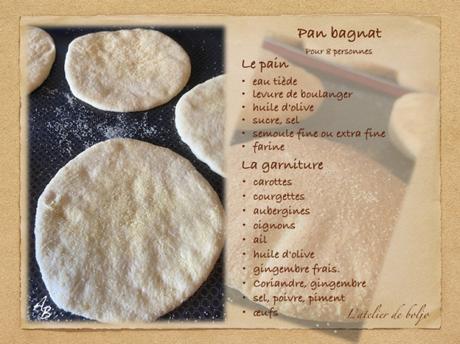 Pain pour Pan Bagnat et garniture à ma façon