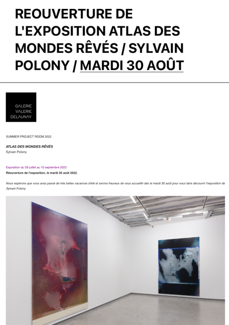 Galerie Valerie Delaunay – « Atlas des mondes rêvés »Sylvain Polony –