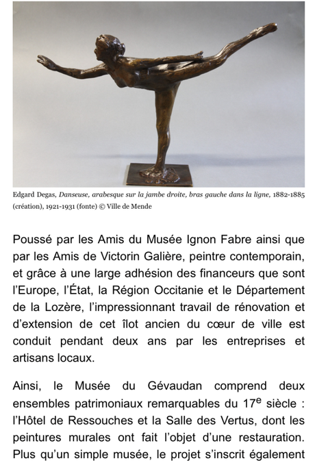 Musée du Gévaudan -ouverture le 18 Octobre 2022.