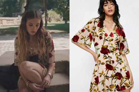 ICI TOUT COMMENCE : la robe fleurie à col à dentelle de Vic dans l’épisode 476