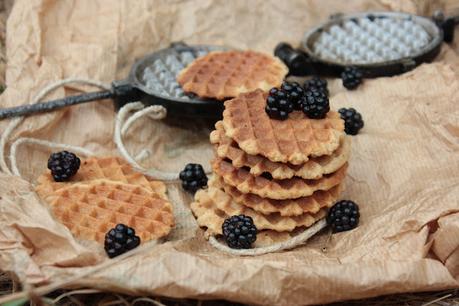 Cuillère et saladier : Gaufrettes ou Gaufres sèches vegan