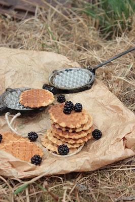 Cuillère et saladier : Gaufrettes ou Gaufres sèches vegan