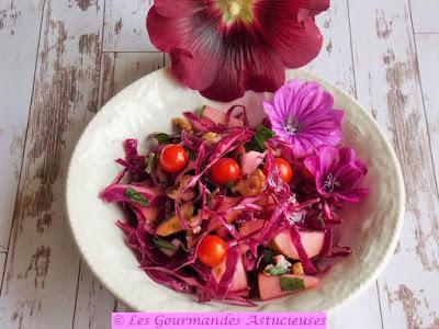 Salade de chou rouge, pommes et noix (Vegan) Salade de chou rouge, pommes et noix (Vegan)