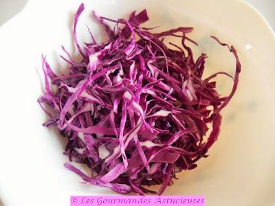 Salade de chou rouge, pommes et noix (Vegan) Salade de chou rouge, pommes et noix (Vegan)