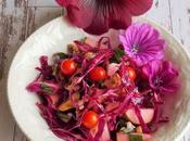 Salade chou rouge, pommes noix (Vegan)