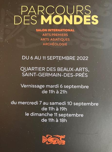 Parcours des Mondes 2022. 6/11 Septembre 2022.  21e édition- 47 galeries –