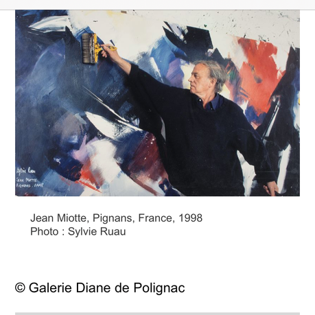 Galerie Diane de Polignac « Jean Miotte- un geste qu’on porte en soi » à partir du 15 Septembre 2022.