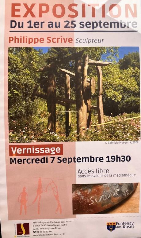 Exposition Philippe Scrive – médiathèque de Fontenay aux roses – jusqu’au 25 Septembre 2022.