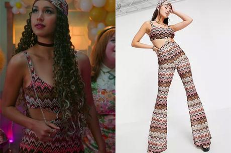 High School Musical : The Musical : The Series : Gina’s jumpsuit in 70’s knit in S3E07