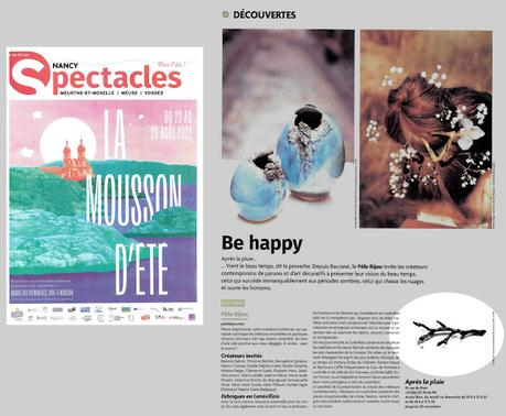 Nancy Spectacles magazine, été 2022 exposition Après la pluie Pôle bijou Baccarat galerie artiste createurs bijoux objets decoratifs