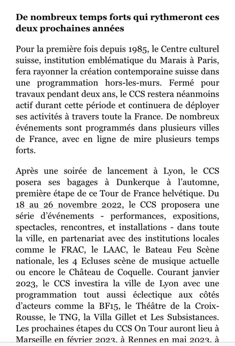 Centre Culturel Suisse à Paris-