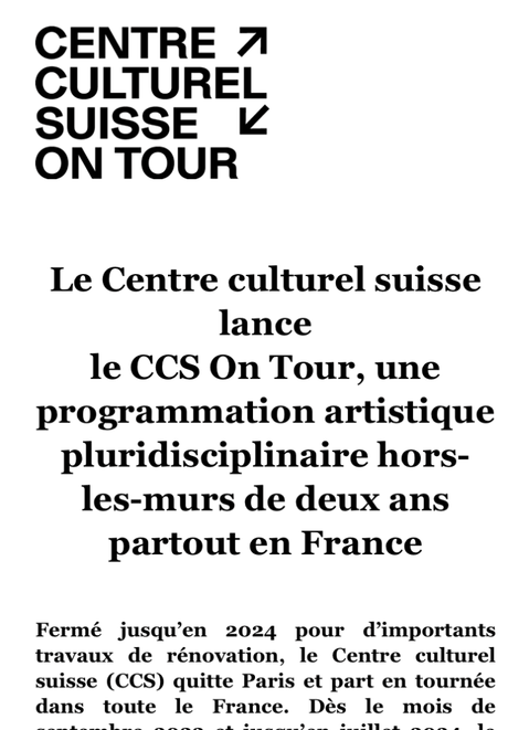 Centre Culturel Suisse à Paris-