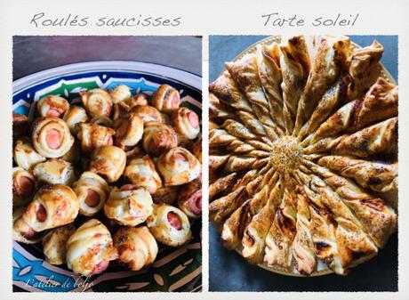 Tarte soleil et roulés saucisses Tarte soleil et roulés saucisses
