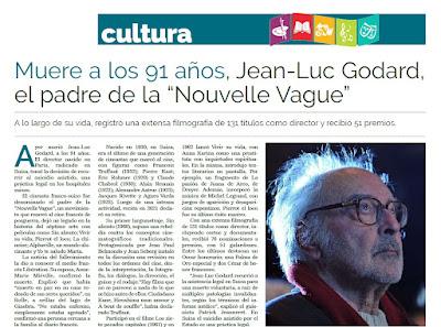 Le Río de la Plata salue la mémoire de Jean-Luc Godard [ici]