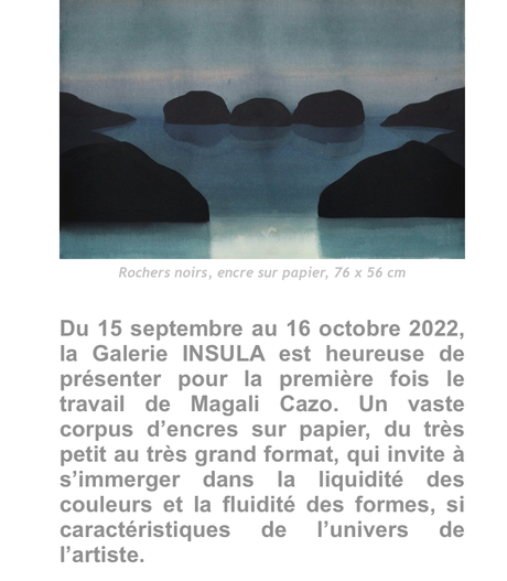 Galerie INSULA- exposition Magali Cazo -« infuser le monde »