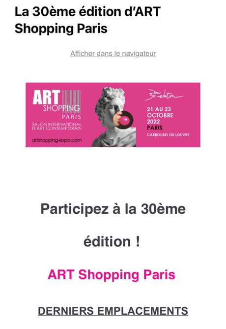 30ème édition d’Art Shopping Paris.