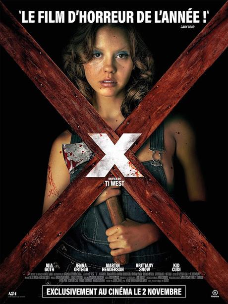 Affiche FR pour X de Ti West Affiche FR pour X de Ti West