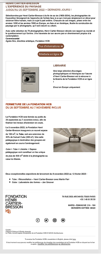 Fondation Henri Cartier-Bresson -un nouveau directeur :