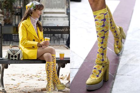 EMILY IN PARIS : Emily’s sunflower socks in season 3
