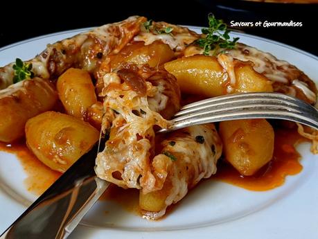 Poulet aux pommes de terre grenaille et fromage