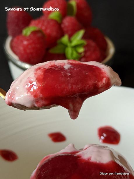 Glace aux Framboises maison, sans sorbetière