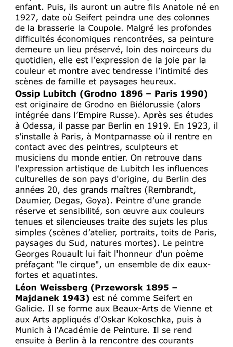 Galerie « Les MONTPARNOS  » Les boulevards du destin – 13Z Octobre au 22 décembre 2022.