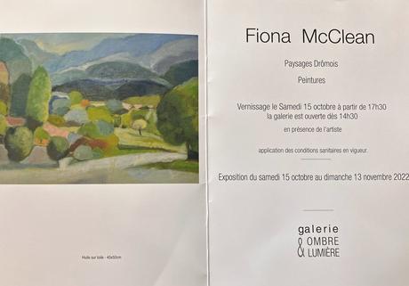 Galerie Ombre & Lumière –  exposition Fiona McClean « paysages Drômois » à partir du 15 Octobre 2022. à Venterol ( Drôme Provencale )