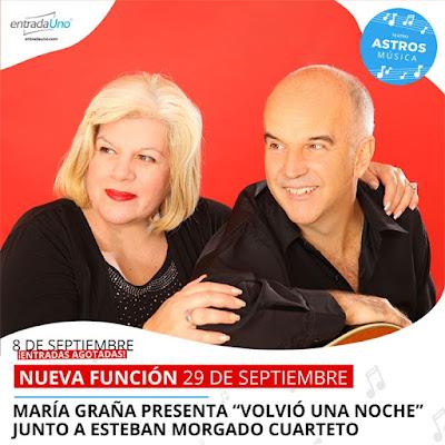 María Graña et Esteban Morgado se produisent au Teatro Astros [à l’affiche]