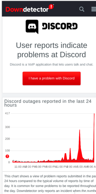 discord ne fonctionne pas downdetector