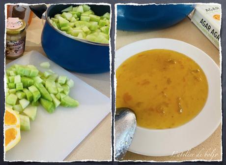 Confiture de melons Galia parfumée à l’orange et au gingembre Confiture de melons Galia parfumée à l’orange et au gingembre