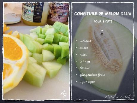 Confiture de melons Galia parfumée à l’orange et au gingembre Confiture de melons Galia parfumée à l’orange et au gingembre