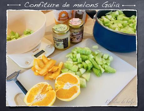 Confiture de melons Galia parfumée à l’orange et au gingembre Confiture de melons Galia parfumée à l’orange et au gingembre