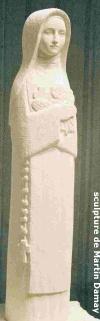 Sainte Thérèse de l'enfant Jésus, sculpture de Martin Damay, reproduction interdite