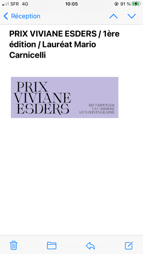 1er lauréat du prix Viviane ESDERS  — Mario Carnicelli.