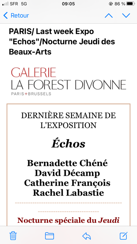 Galerie La Forest Divonne exposition « échos »