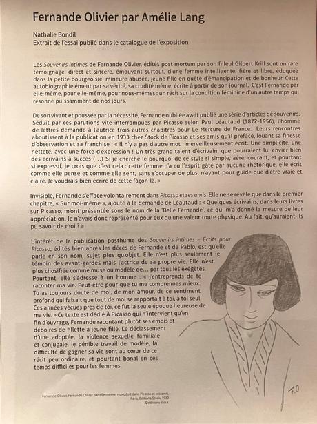 Musée de Montmartre -jardin Renoir- exposition prochaine « Fernande Olivier et Pablo Picasso » 14/10/22 au 19/02/23.