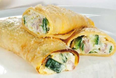 Crêpes Farcies aux Courgettes Ricotta et Jambon ww