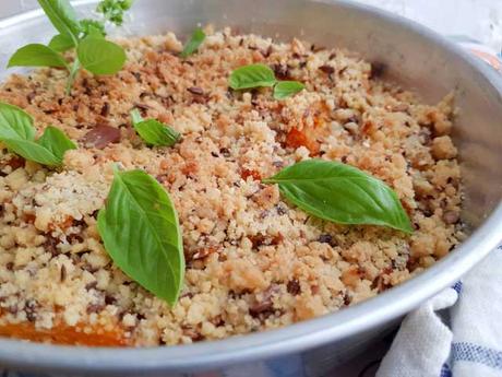 Crumble au Potiron ww