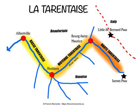 Carte de la Tarentaise © French Moments