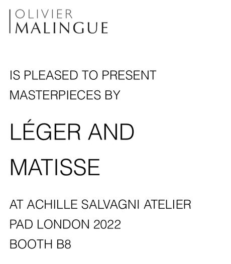 Galerie Olivier Malingue  « Léger et Matisse »