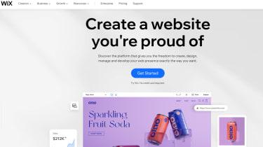 Page d'accueil de Wix